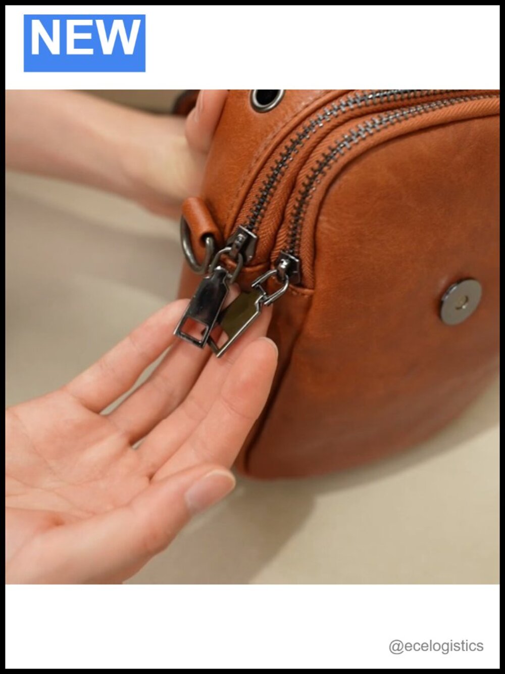 Small PU Leather Crossbody Phone Bag Shoulder Purse Handbag - Picture 6 of 6